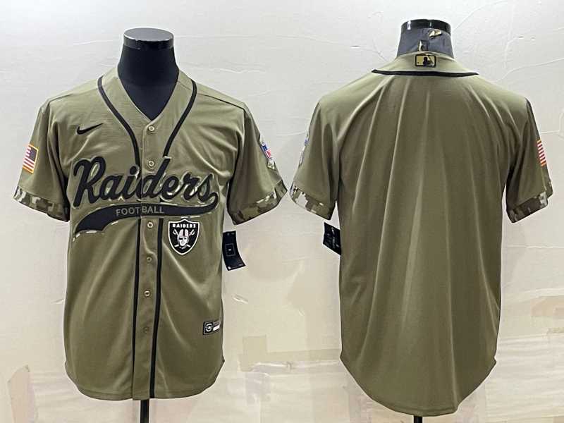Men%27s Baltimore Ravens Blank Olive Salute to Service Cool Base Stitched Baseball Jersey